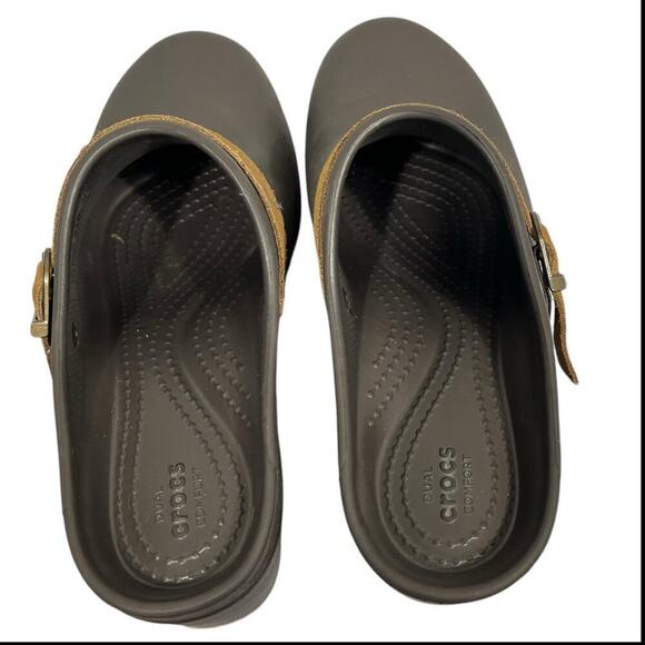 Crocs Espresso Brown Sarah Clogs / Size-8 - Picture 5 of 10